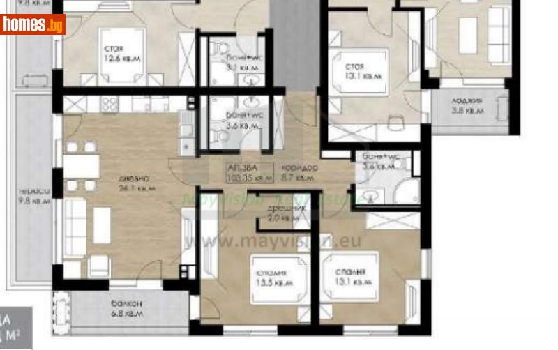 Тристаен, 123m² - Жк. Дружба 2, София - Апартамент за продажба - Myvision Real Estate - 114608828