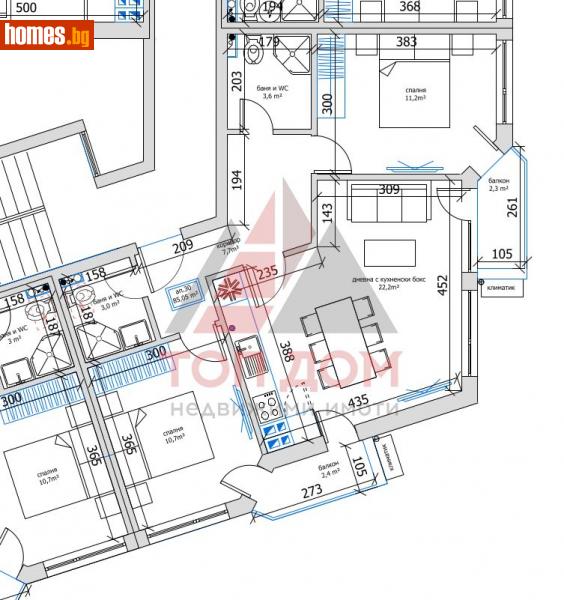 Тристаен, 8505m² - Жк. Възраждане, Варна - Апартамент за продажба - Топ Дом  - 114615115