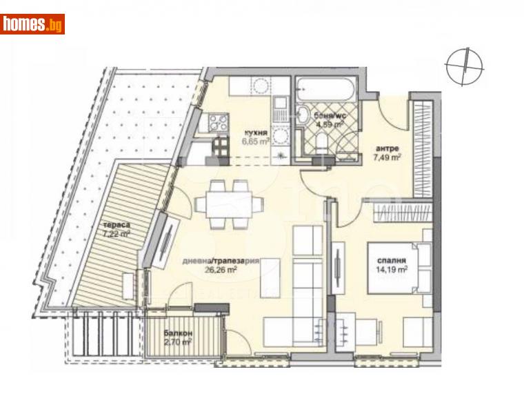 Двустаен, 97m² - Жк. Люлин 6, София - Апартамент за продажба - 3mo офис Амалтея - 114621481