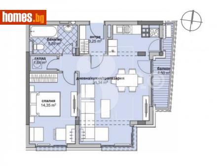 Двустаен, 87m² - Апартамент за продажба - 114621483