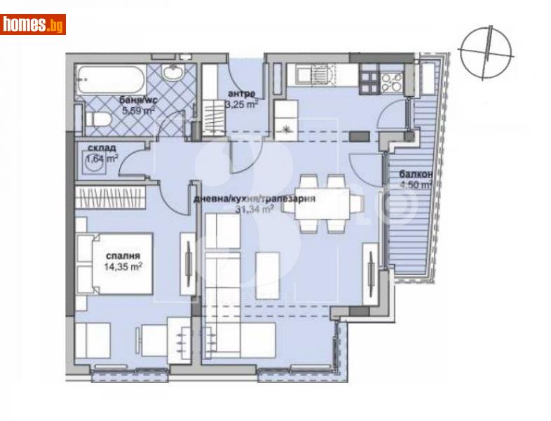 Двустаен, 87m² - Жк. Люлин 6, София - Апартамент за продажба - 3mo офис Амалтея - 114621483