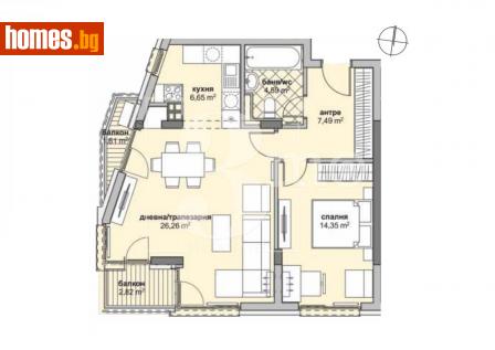 Двустаен, 90m² - Апартамент за продажба - 114621485