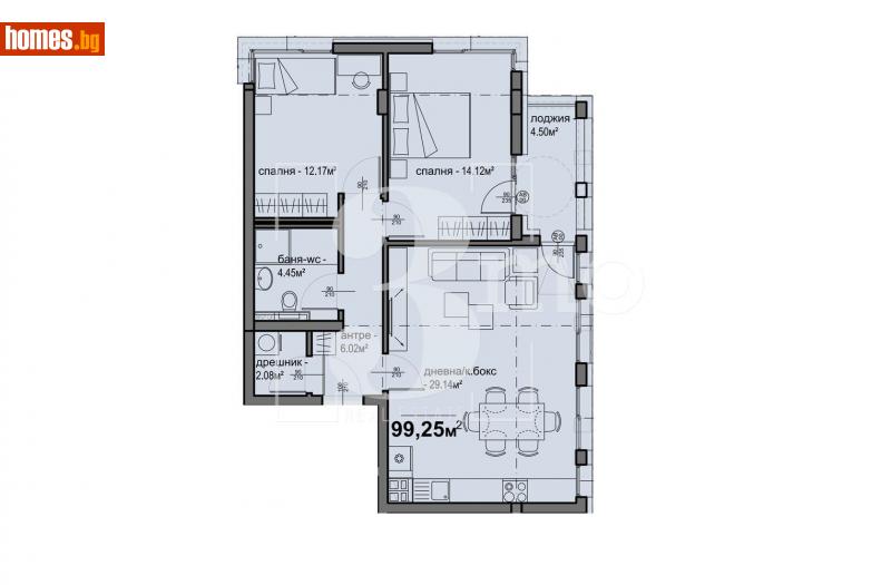 Тристаен, 99m² - Жк. Люлин 5, София - Апартамент за продажба - 3mo офис Амалтея - 114621490