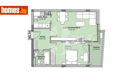 Двустаен, 82m² - Апартамент за продажба - 114621491