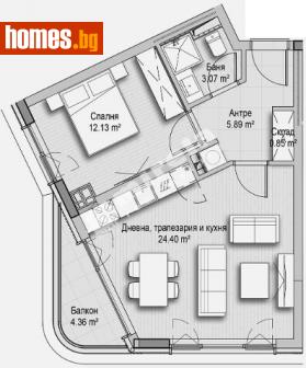 Двустаен, 74m² - Апартамент за продажба - 114622422