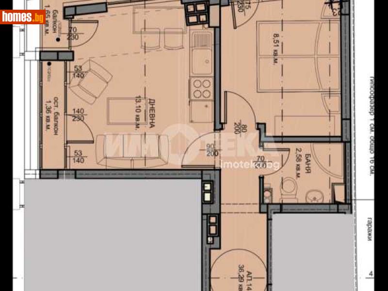 Двустаен, 46m² -  Колхозен Пазар, Варна - Апартамент за продажба - ИМОТЕКА АД - 114622530