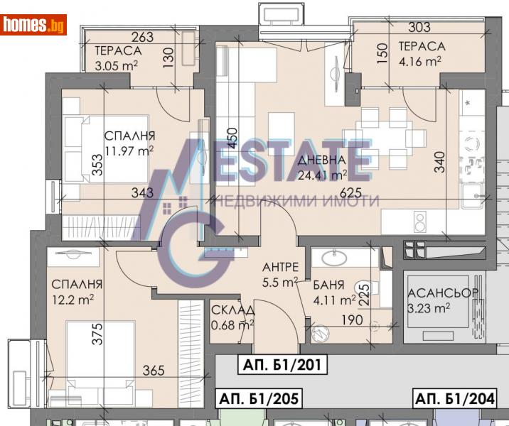Тристаен, 91m² - Жк. Меден Рудник, Бургас - Апартамент за продажба - ЕМ ДЖИ ЕСТЕЙТ - 114627970