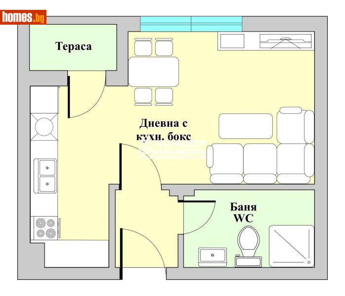 Едностаен, 41m² - Жк. Христо Ботев, Пловдив - Апартамент за продажба - КОНДОР НЕДВИЖИМИ ИМОТИ - 114636889