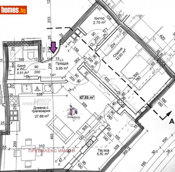 Двустаен, 78m² - Жк. Тракия, Пловдив - Апартамент за продажба - Превилекс имоти ЕООД - 114637247