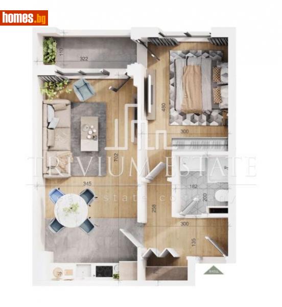 Двустаен, 69m² - Жк. Тракия, Пловдив - Апартамент за продажба - Тrivium Estate - 114646636