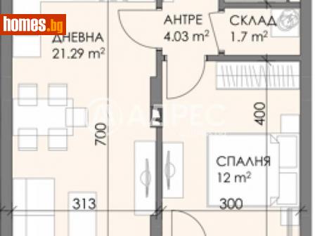 Двустаен, 63m² - Апартамент за продажба - 114658641