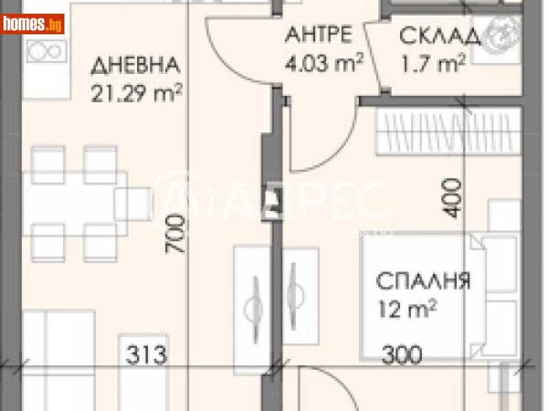 Двустаен, 63m² - Бургас, Бургас - Апартамент за продажба - АДРЕС НЕДВИЖИМИ ИМОТИ - 114658641