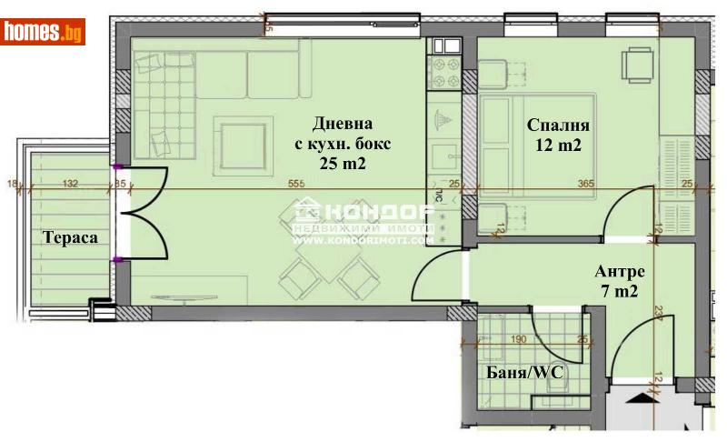 Двустаен, 75m² - Жк. Христо Смирненски, Пловдив - Апартамент за продажба - КОНДОР НЕДВИЖИМИ ИМОТИ - 114660436