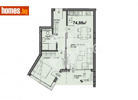 Двустаен, 74m² - Апартамент за продажба - 114673800