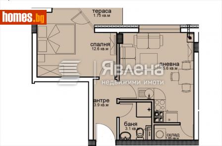 Двустаен, 57m² - Апартамент за продажба - 114674647