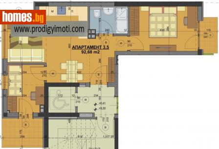 Тристаен, 93m² - Апартамент за продажба - 114680258