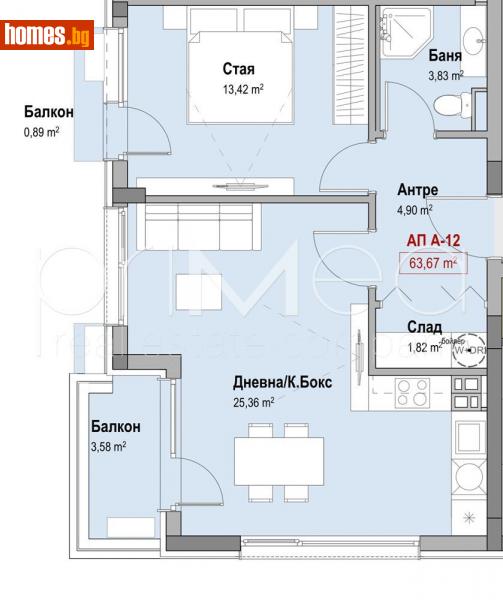 Двустаен, 73m² - Жк. Славейков, Бургас - Апартамент за продажба - ПРИМЕА Недвижими Имоти - 114682579