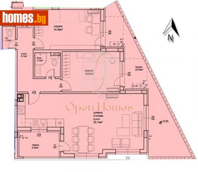 Тристаен, 135m² - Апартамент за продажба - 114686522