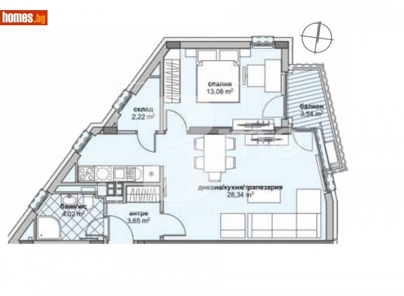 Двустаен, 82m² - Жк. Люлин 6, София - Апартамент за продажба - 3mo офис Амалтея - 114688208
