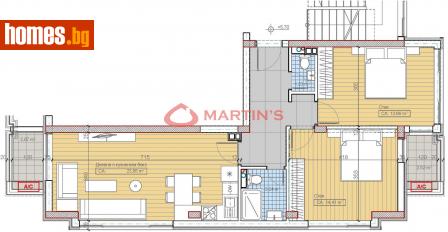Тристаен, 102m² - Апартамент за продажба - 114691573