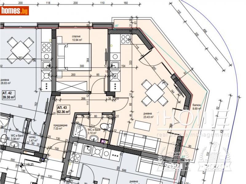 Двустаен, 73m² - Жк. Банишора, София - Апартамент за продажба - IHOME Real Estate - 114695568