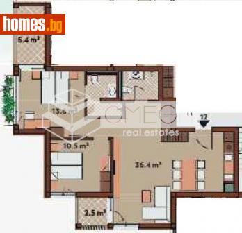 Тристаен, 101m² - Апартамент за продажба - 114708574