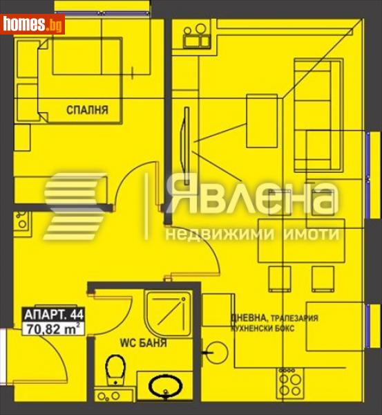 Двустаен, 71m² - Жк. Братя Миладинови, Бургас - Апартамент за продажба - ЯВЛЕНА - 114729478