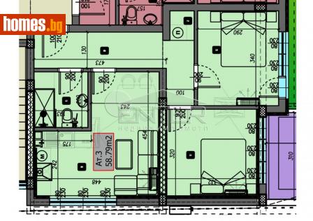 Тристаен, 66m² - Апартамент за продажба - 114736256