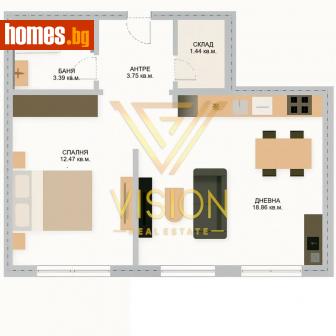 Двустаен, 57m² - Апартамент за продажба - 114741517