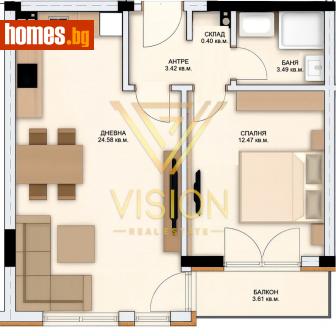 Двустаен, 66m² - Апартамент за продажба - 114741519