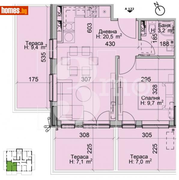 Двустаен, 79m² - Кв. Модерно Предградие, София - Апартамент за продажба - 3mo офис Амалтея - 114742222