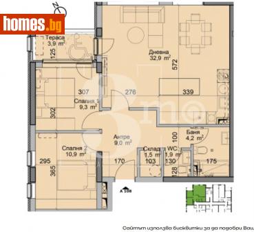 Тристаен, 102m² - Апартамент за продажба - 114742225