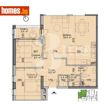 Тристаен, 102m² - Апартамент за продажба - 114742227