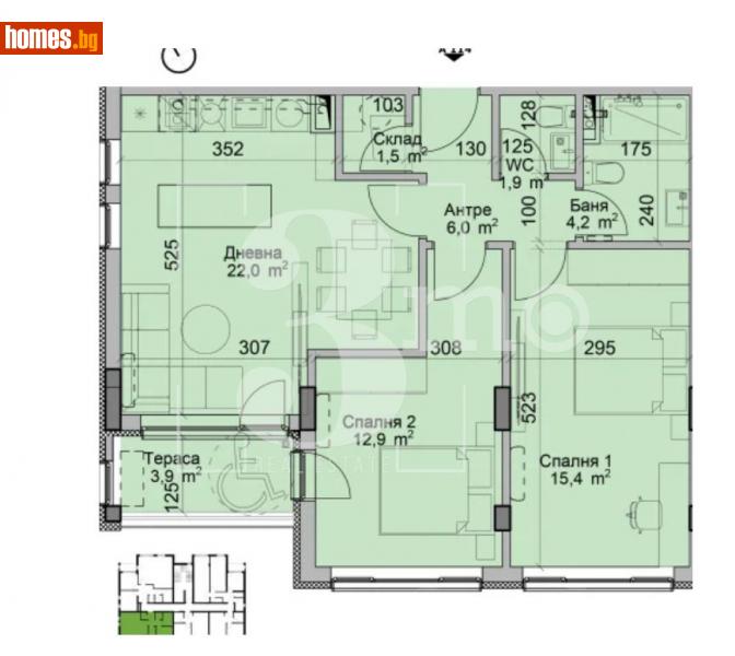 Тристаен, 93m² - Кв. Модерно Предградие, София - Апартамент за продажба - 3mo офис Амалтея - 114742228