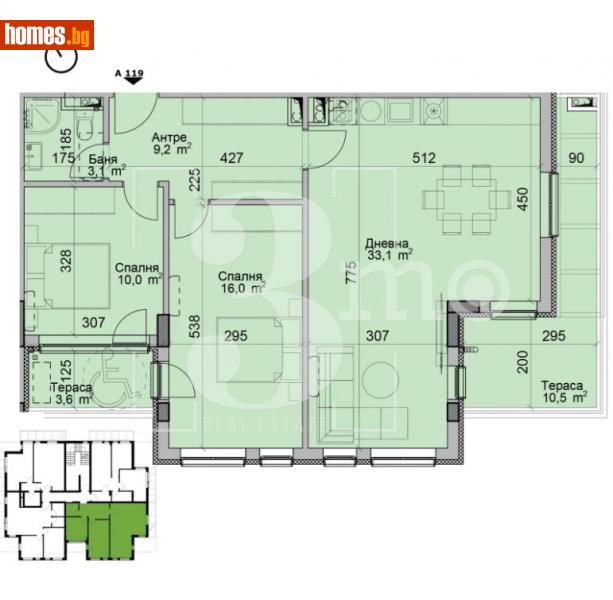 Тристаен, 117m² - Кв. Модерно Предградие, София - Апартамент за продажба - 3mo офис Амалтея - 114742230