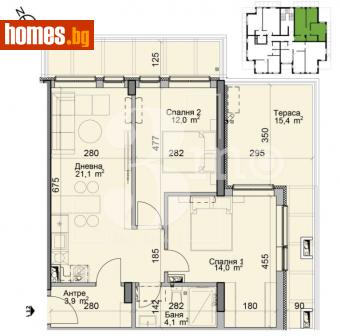 Тристаен, 96m² - Апартамент за продажба - 114742231