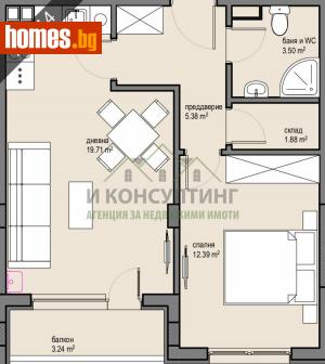Двустаен, 62m² - Апартамент за продажба - 114745451