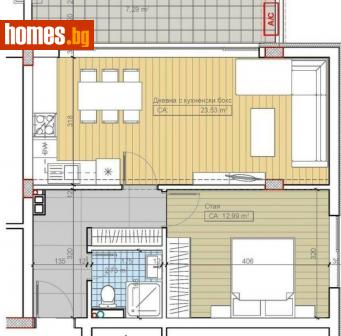 Двустаен, 75m² - Апартамент за продажба - 114745649