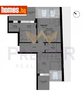 Тристаен, 107m² - Апартамент за продажба - 114752779