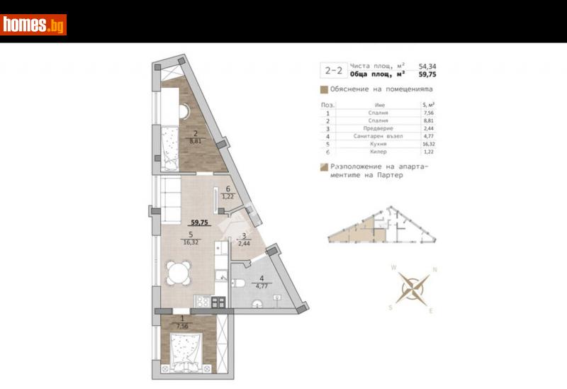 Двустаен, 67m² - Варна, Варна - Апартамент за продажба - МИРЕЛА - 114761615