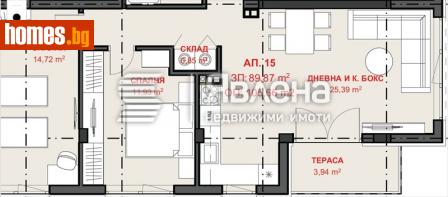 Тристаен, 105m² - Апартамент за продажба - 114762131