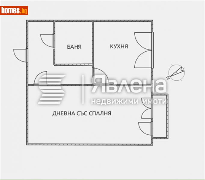 Едностаен, 42m² - Жк. Красна Поляна, София - Апартамент за продажба - ЯВЛЕНА - 114762260