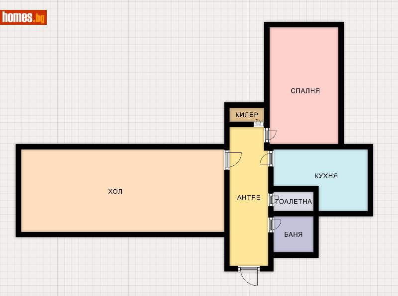 Двустаен, 67m² - Жк. Изток, София - Апартамент за продажба - Революшън Естейт - 114763393