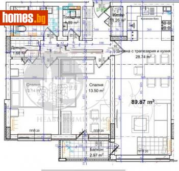 Тристаен, 105m² - Апартамент за продажба - 114771477
