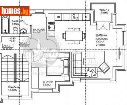 Двустаен, 74m² - Апартамент за продажба - 114771533