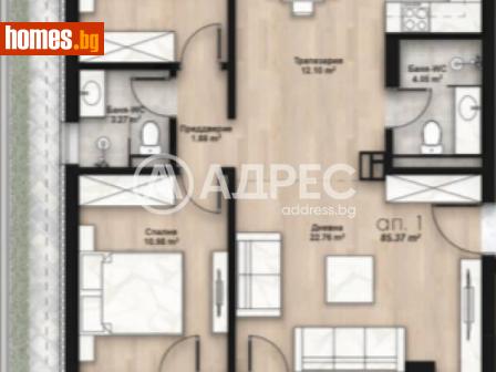 Тристаен, 96m² - Апартамент за продажба - 114777411