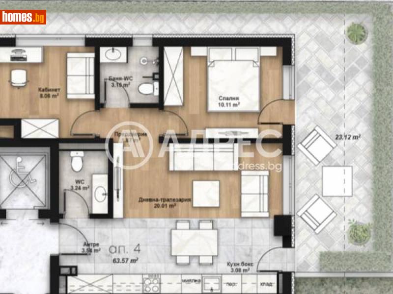 Двустаен, 71m² - Жк. Люлин 2, София - Апартамент за продажба - АДРЕС НЕДВИЖИМИ ИМОТИ - 114777417
