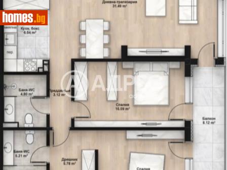 Тристаен, 122m² - Апартамент за продажба - 114777429