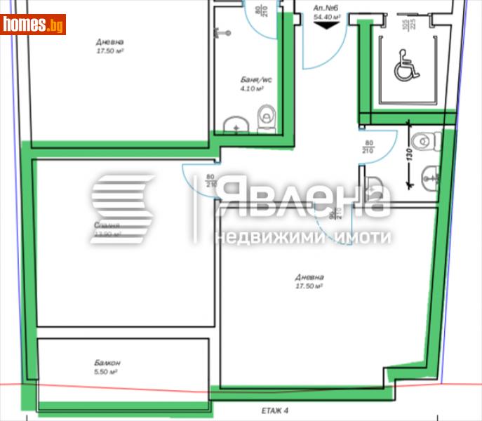 Двустаен, 61m² -  Погребите, Варна - Апартамент за продажба - ЯВЛЕНА - 114778100