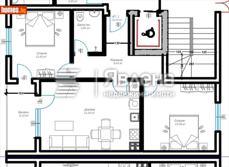 Тристаен, 85m² - Жк. Възраждане, Варна - Апартамент за продажба - ЯВЛЕНА - 114778149